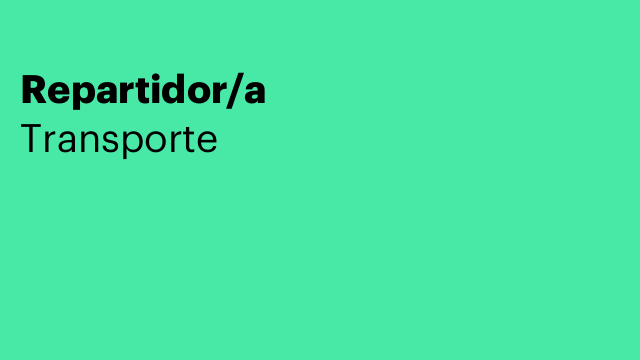 Repartidor/a