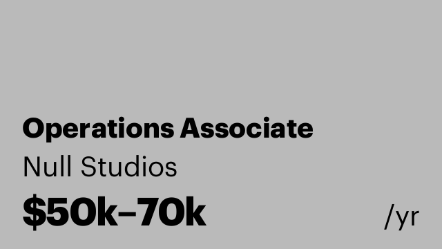 Operations Associate