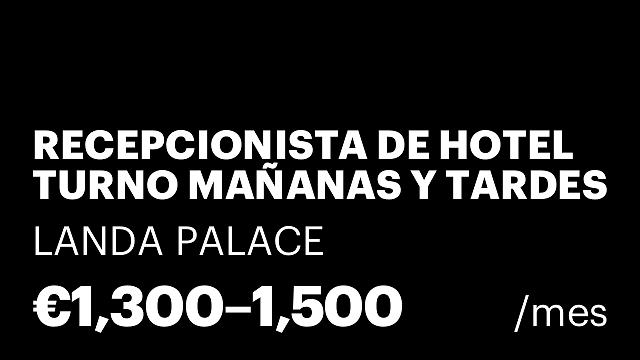 RECEPCIONISTA DE HOTEL TURNO MAÑANAS Y TARDES