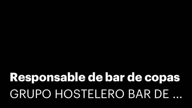 Responsable de bar de copas