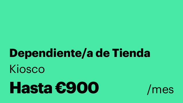 Dependiente/a de Tienda