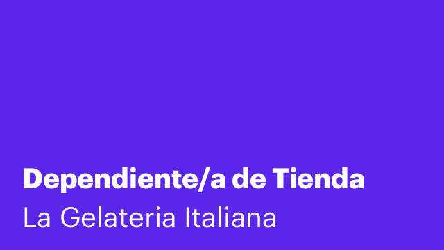 Dependiente/a de Tienda