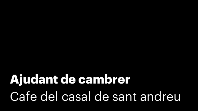Ajudant de cambrer