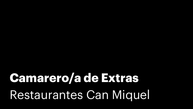 Camarero/a de Extras