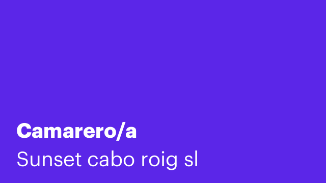 Camarero/a