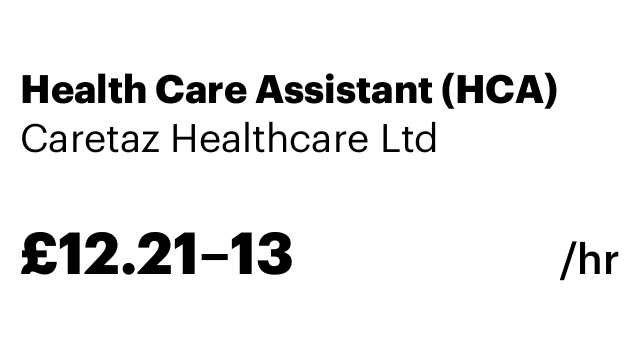 Health Care Assistant (HCA)