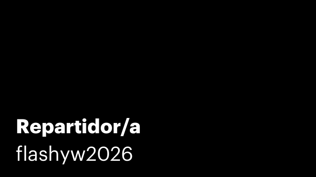 Repartidor/a