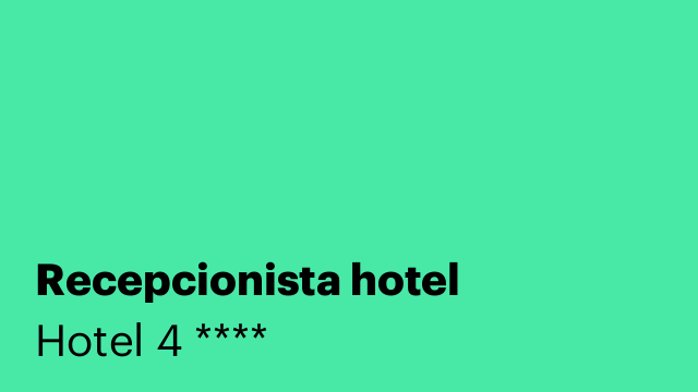 Recepcionista hotel
