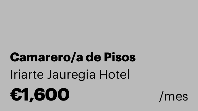 Camarero/a de Pisos