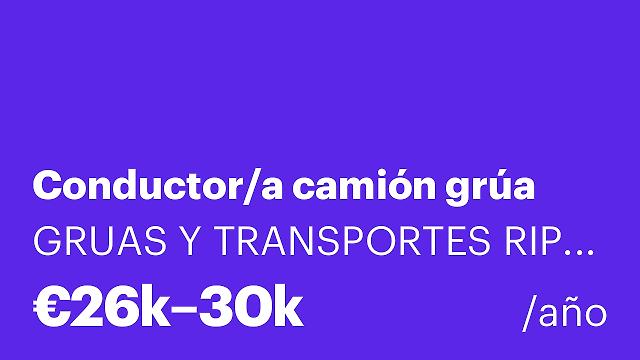 Conductor/a camión grúa