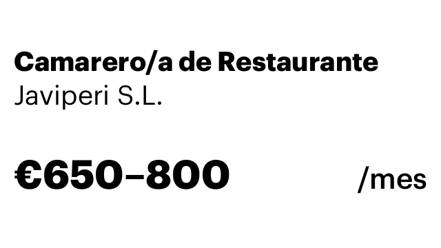 Camarero/a de Restaurante