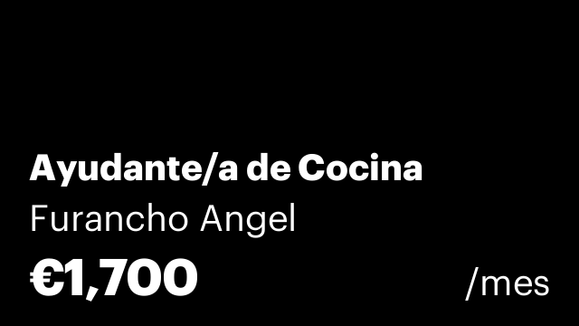 Ayudante/a de Cocina