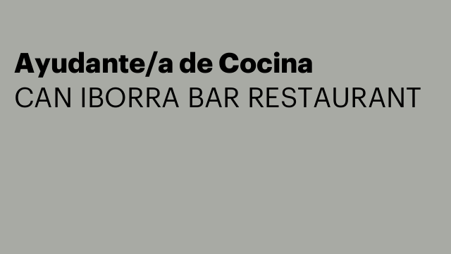 Ayudante/a de Cocina