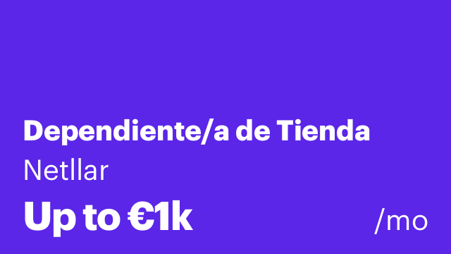 Dependiente/a de Tienda