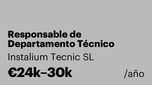 Responsable de Departamento Técnico