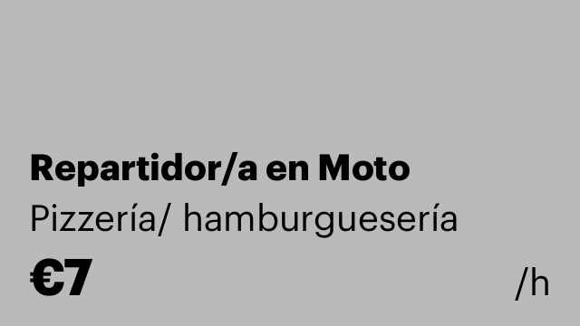 Repartidor/a en Moto