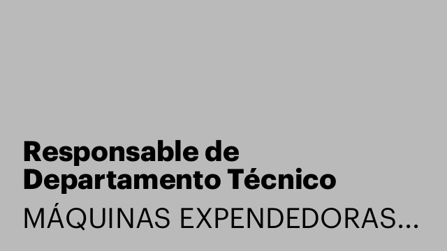 Responsable de Departamento Técnico