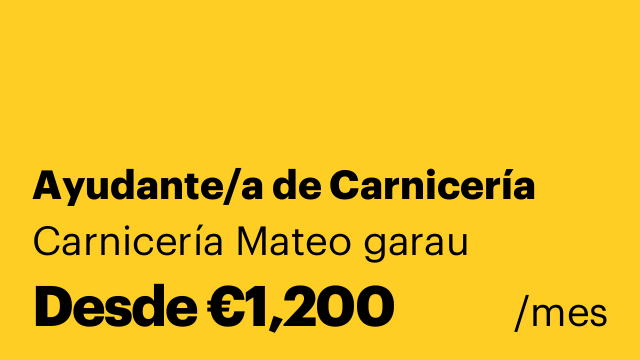 Ayudante/a de Carnicería