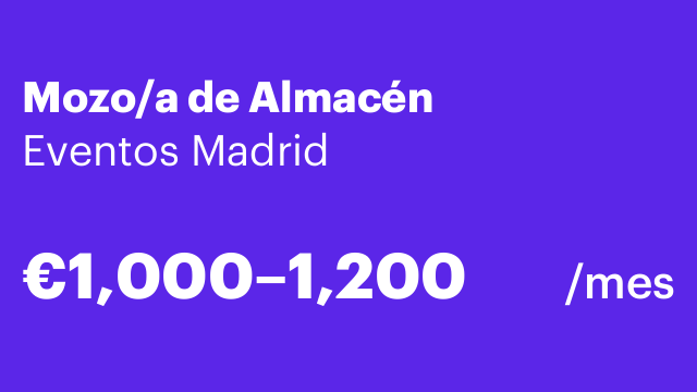 Mozo/a de Almacén