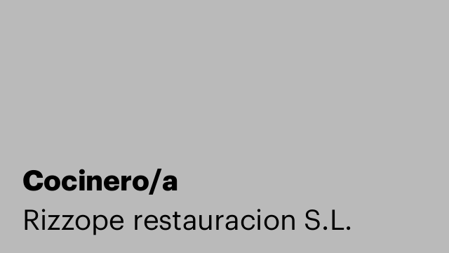 Cocinero/a
