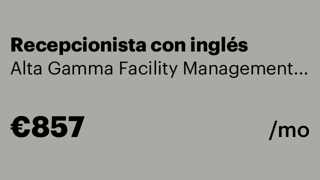 Recepcionista con inglés