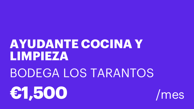 AYUDANTE COCINA Y LIMPIEZA