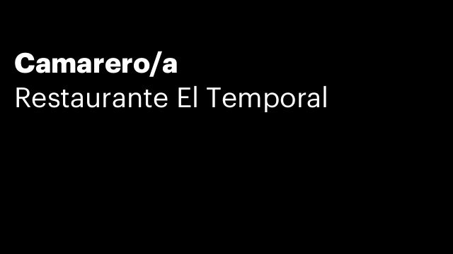 Camarero/a