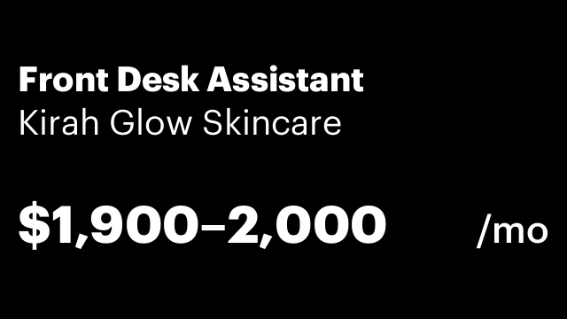 Front Desk Assistant