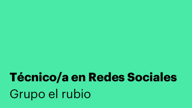 Técnico/a en Redes Sociales