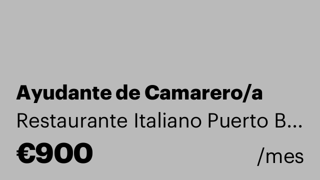 Ayudante de Camarero/a