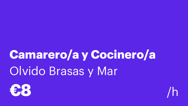 Camarero/a y Cocinero/a