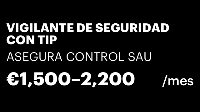 VIGILANTE DE SEGURIDAD CON TIP