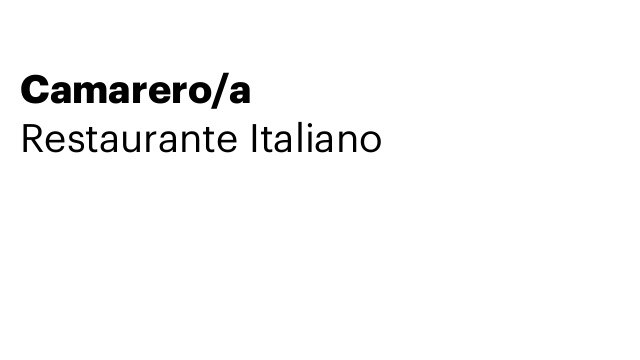 Camarero/a