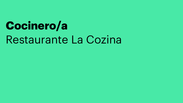 Cocinero/a