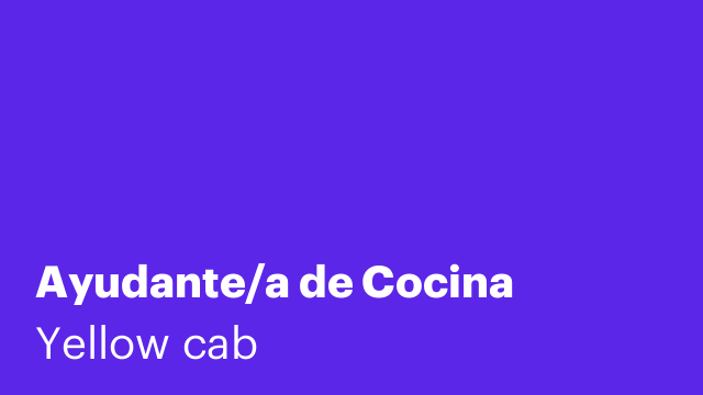 Ayudante/a de Cocina