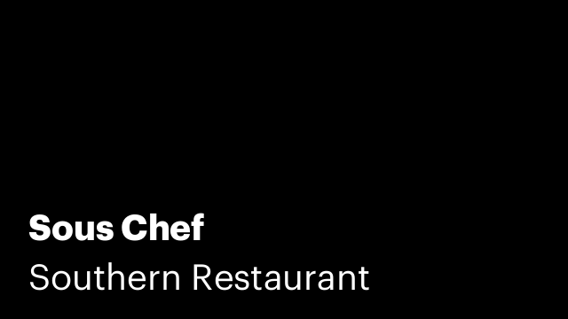 Sous Chef