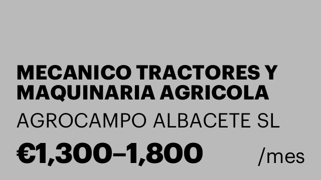 MECANICO TRACTORES Y MAQUINARIA AGRICOLA