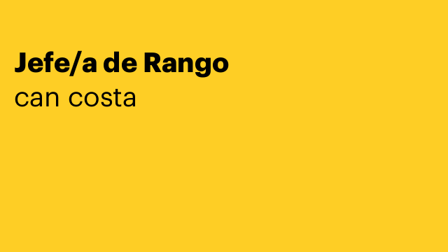 Jefe/a de Rango