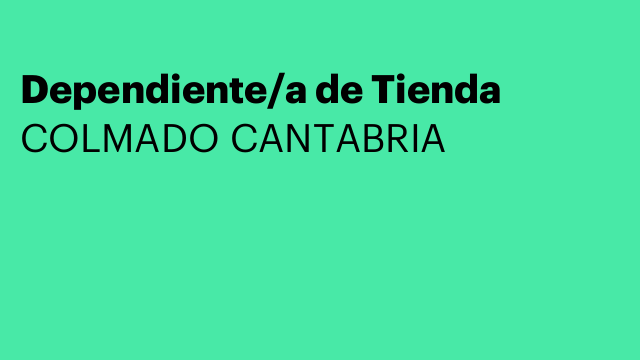 Dependiente/a de Tienda