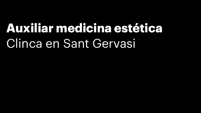 Auxiliar medicina estética