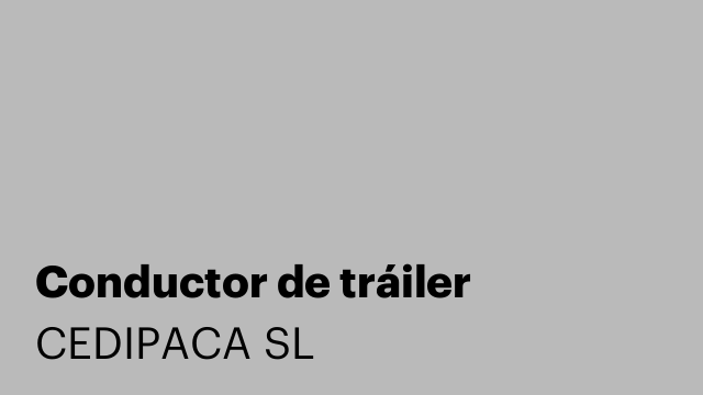Conductor de tráiler