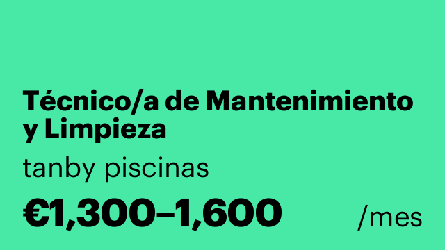 Técnico/a de Mantenimiento y Limpieza