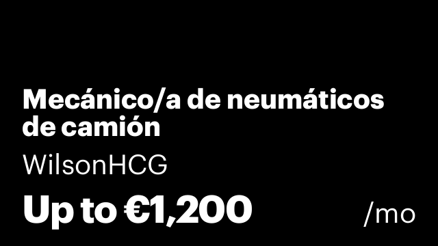 Mecánico/a de neumáticos de camión