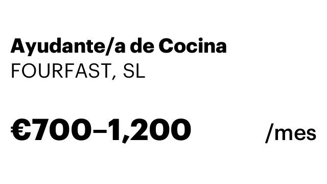 Ayudante/a de Cocina
