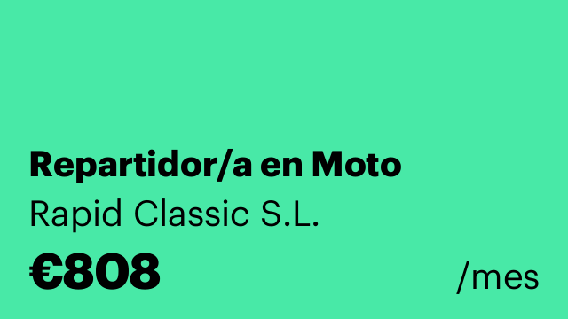 Repartidor/a en Moto