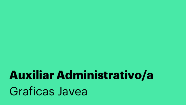 Auxiliar Administrativo/a