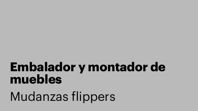 Embalador y montador de muebles