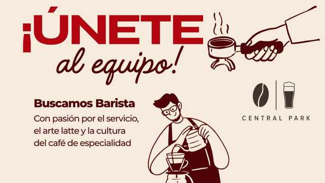 Buscamos BARISTA / CAMARERO/A para CENTRAL PARK – La Roda