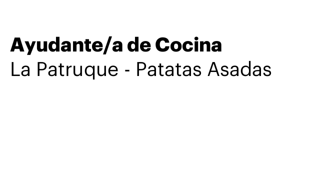 Ayudante/a de Cocina