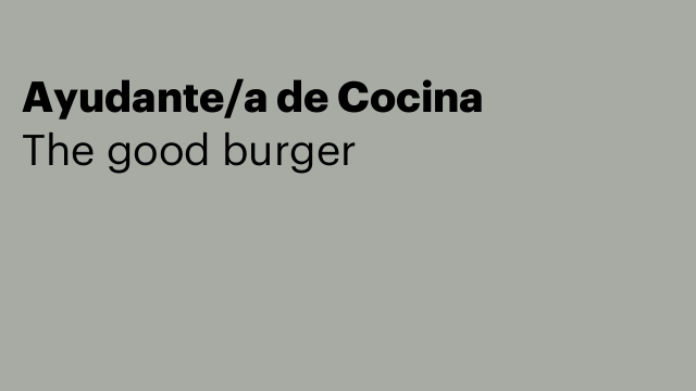 Ayudante/a de Cocina